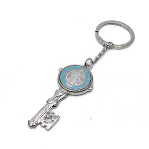 Benedict <b>Keychain</b> Pendant Colored Antique Silver Zinc Alloy Portable Key Accessory Cultural Gift - Product Image 4