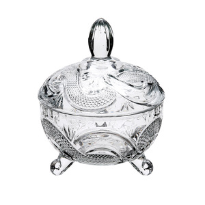 โถใส่น้ำตาลลาย<span class=keywords><strong>มังกร</strong></span>โถแก้วใสพร้อมฝาปิดพร้อมถ้วยใส่ลูกกวาดแบบวางถ้วยโถใส่เครื่องประดับกล่องเก็บเครื่องประดับ - Product Image 3