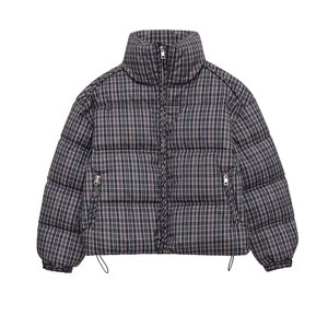 <b>Womens</b> Plaid Puffer <b>Jacket</b> Zip Up Quilted <b>Winter</b> Coat <b>Warm</b> Padded Outerwear With Pockets Casual Fashion <b>Jacket</b> Cold Weather Wear - Product Image 1