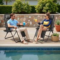 Chaise longue d'extérieur moderne à cadre en fer, légère, pliable, réglable, zéro gravité, pour chambre à coucher – Meilleure vente