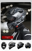 Nouveau casque de moto intégral Kaizehui certifié DOT, coque en ABS, modèle 002, visière auto-teintée pour hommes et femmes, toutes saisons
