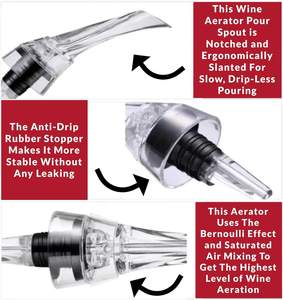 อุปกรณ์เสริมบาร์สำหรับของขวัญทางธุรกิจ ของใช้ในบ้าน ทันสมัย พกพาสะดวก ทำจากพลาสติก ABS+ซิลิโคน รูปทรงนกอินทรี ใช้สำหรับเติมอากาศและเทไวน์แดง - Product Image 4