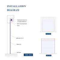 Porte rapide bleue sur mesure pour projet d'atelier avec structure en acier
