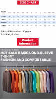HOT OEM FACTORY T-shirt à manches longues pour hommes avec broderie personnalisée du logo T-shirt à manches longues imprimé en noir pour hommes