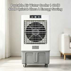 Refroidisseur d'air évaporatif portable en plastique pour pièce, 40 dB, 100 W, télécommande, 3 vitesses, minuterie pour maison, hôtel, garage, intérieur - Product Image 1