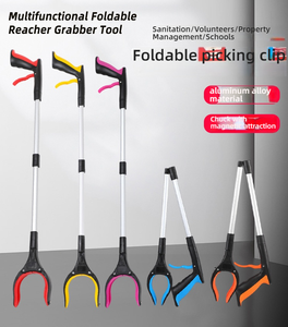Herramienta de Alcance Plegable de 33 Pulgadas, Herramienta para Recoger Objetos con Mandíbula Giratoria de 360 Grados e Imán, Recogedor de Basura Ligero para Personas Mayores - Product Image 6