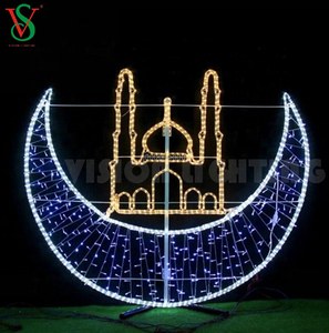 Motivo 2D Ramadan decorazione illuminata <span class=keywords><strong>stella</strong></span> luna <span class=keywords><strong>mezzaluna</strong></span> <span class=keywords><strong>con</strong></span> luce a LED - Product Image 2