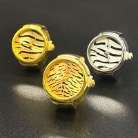Cadeau promotionnel : Mini montre-bague numérique minimaliste avec cadran à rayures zébrées, en argent