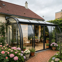 Solárium de Aluminio y Vidrio a Medida, con Rotura de Puente Térmico y Doble Acristalamiento, para Jardín o Casa