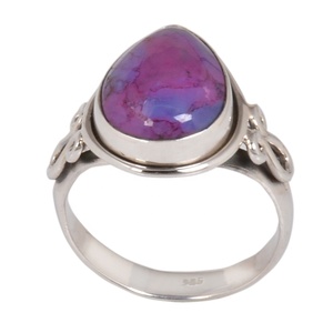 Fantastic Look Purple Copper <b>Turquoise</b> 925 Sterling Silver <b>Ring</b> - Product Image 1