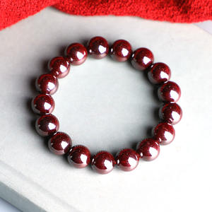 Toptan yüksek kalite kırmızı Cinnabar boncuk taş bilezik doğal kristal el sanatları Feng Shui hediyeler için Premium aksesuar - Product Image 2