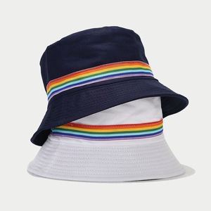 Nouveau Chapeau Bob Créatif Arc-en-ciel Réversible Respirant et Coupe-vent pour Pêcheur, Protection Solaire, Voyage et Activités de Plein Air - Product Image 2