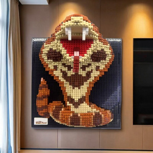 新製品：コブラヘビ　人気商品　粒子組み立てブロックおもちゃ　3D壁画　動物ブロック　壁飾り - Product Image 5
