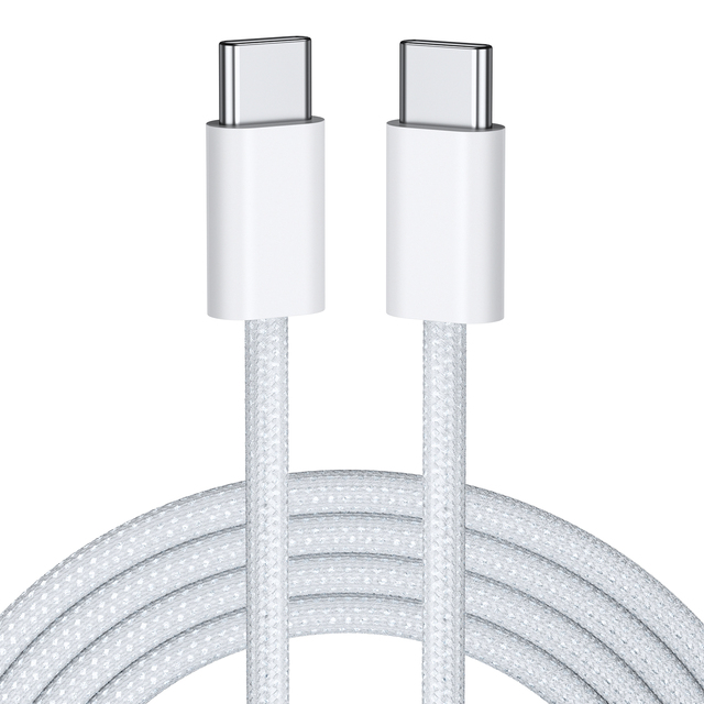 100W 480Mbps Nylon Braided USB C to USB C PD 60W Cable charging cable wholesale