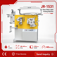 Imprimante d'étiquettes en ruban flexographique 4 couleurs JR-1531, machine d'impression flexo pour étiquettes en satin, nylon, papier et tissu