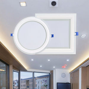 Moderna Lámpara de Techo Empotrada Cuadrada LED de Aluminio y Vidrio Templado AK-TECH para Oficina en Casa, 6W, 100mm, Alto Brillo, IP33 - Product Image 1