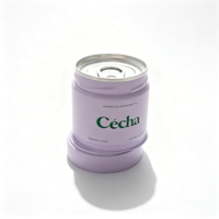 Emballage en boîte ronde en fer blanc de qualité alimentaire pour thé, café, matcha en poudre, avec étiquette personnalisée en gros, 30g 40g, couvercle à vis