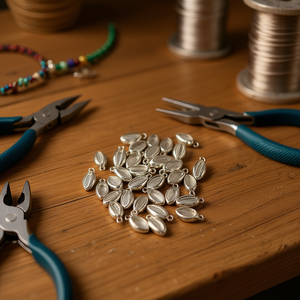 Perline in metallo Ilan 7x16mm argento per bracciali e accessori per la creazione di gioielli - Product Image 3