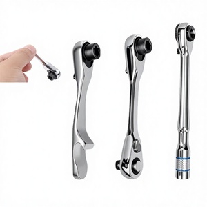 Mini jeu de clés à cliquet double embout en L 6-19 mm, clé dynamométrique en acier au chrome-vanadium, DIY OEM - Product Image 2