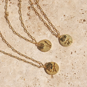 Collar con colgante de oro para cumpleaños, collar con flor prensada de <span class=keywords><strong>nacimiento</strong></span>, regalo del Día de la madre - Product Image 3