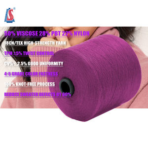 Brezilyalı iplik çorap yumuşak Benang 50% viskon 22% naylon 28% PBT parlak renk çekirdek bükülmüş örgü makinesi karışımlı iplik dikiş için - Product Image 2