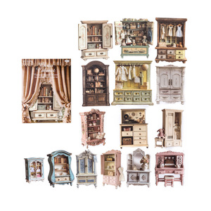 15 autocollants par paquet, série Rococo Sweet Dream House, autocollants découpés à la forme, style européen, autocollants décoratifs pour les fêtes, pour bricolage - Product Image 5