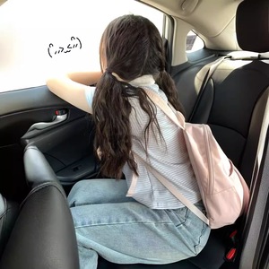 POLO de manga corta para niñas, novedad de verano 2024, camiseta original estilo dulce hermana, rayas, suelta, dulce, tendencia corta - Product Image 6