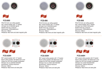 Système de sonorisation, haut-parleur encastré au plafond 5 pouces, 2,5W-5W-10W-20W, haut-parleur coaxial pour plafond avec couvercle en ABS