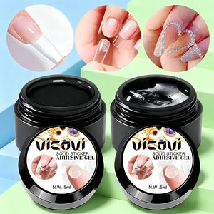 <span class=keywords><strong>Gel</strong></span> UV Adhésif Solide 5ml pour Ongles, Sans Coulissement, <span class=keywords><strong>Gel</strong></span> de Modelage Longue Durée pour Extension d'Ongles à Presser, <span class=keywords><strong>Manucure</strong></span> DIY, Colle Diamant - Product Image 2