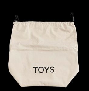 Organisateur de jouets, grande pochette en toile de coton, fenêtre en PVC visible, sac de rangement à cordon - Product Image 2