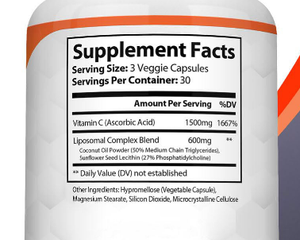 Complément de <span class=keywords><strong>Vitamine</strong></span> C pour Adultes à Haute Absorption avec Étiquette Personnalisée, Soutien au Collagène, Renforcement de l'Immunité, Capsules Liposomales 2100mg - Product Image 2