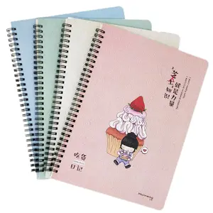 Waterproof Custom Print Art Paper Hard Cover Journal with Spiral Binding A4 A5 Notebooks for Students Dairy Exercise Book Coil