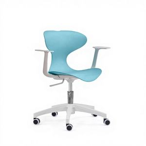 Chaises de salle à manger, de salon et de cuisine de style moderne du milieu du siècle, hauteur réglable, coque en plastique souple, extérieur en métal, en vente - Product Image 6