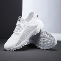 Adolescent Nouveau Quanzhou Chaussures De Sport Printemps Grande Taille Chaussures Pour Hommes Fly Weave Respirant Chaussures De Course Anti-dérapant Léger Maille