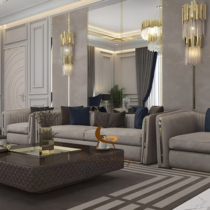 Juego de Muebles de Sala de Estar de Alta Calidad, Diseño de Lujo en Terciopelo Italiano Dorado, Sofá de 3 Plazas, Compre Sofá de China - Product Image 1