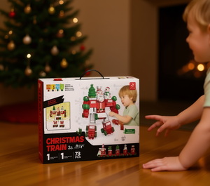 Puzzle Metamorphosis Treno di Natale, Blocchi da Costruzione 73 Pezzi per Bambini dai 2 ai 4 Anni, Giocattolo Unisex a Tema Trasporti - Product Image 2