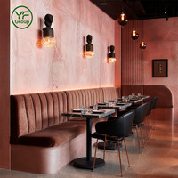 Vente directe d'usine : Ensemble de sièges de stand, tables en marbre et chaises, mobilier de restaurant, banquette pour hôtel et café