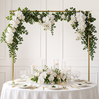 Support de table portable élégant en fer, arche réglable pour toile de fond, accessoires de décoration pour mariage, banquet et fête