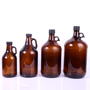 Venta al por mayor de gran capacidad 1L <span class=keywords><strong>2L</strong></span> 2.5L 4L 64oz marrón California botella de vino jarra de licor con tapón de rosca y Mini mango - Product Image 6