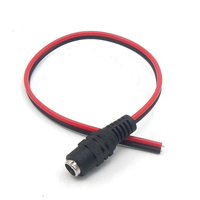DC Nữ Cáp 5.5X2.1Mm 0.3M Dc Power Connecter Màu Đỏ Và Màu Đen