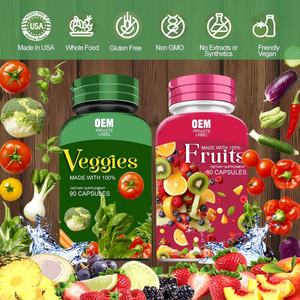 Fruits Légumes Nutrition Équilibre Fruits 90 Capsules Végétariennes Vitamines Compléments Alimentaires - Product Image 2