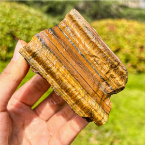 Pietra Grezza Naturale Occhio <span class=keywords><strong>di</strong></span> Tigre Giallo, Cristallo Dorato <span class=keywords><strong>di</strong></span> Alta Qualità, Campione Minerale <span class=keywords><strong>di</strong></span> Quarzo, per Lapidari e Guarigione, 3-10cm, Decorazione - Product Image 4