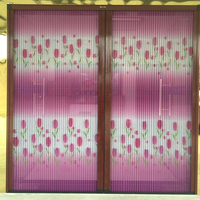Mosquitera plisada moderna de poliéster con estampado para ventana, 16mm, malla plisada colorida, precio mayorista