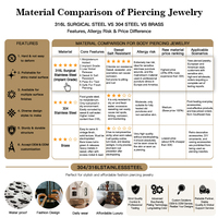 Boucles d'oreilles clous Cœur d'ange tombé en acier inoxydable, à dos plat fileté intérieurement, étanches, avec zircon cubique incrusté, pour piercing hélix