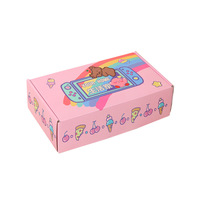 Boîte en carton ondulé colorée populaire pour vêtements, emballage alimentaire épais pour biscuits, boîte jetable en papier pour gâteaux et pâtisseries