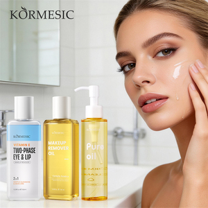 Huile démaquillante légère à la Centella Asiatica, marque privée KORMESIC, OEM, huile démaquillante pour les yeux et les lèvres à double effet, enrichie en vitamine E - Product Image 1