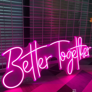 Décoration de mariage enseigne au néon personnalisée mieux ensemble enseigne au néon lumière c'était toujours vous enseigne au néon - Product Image 4