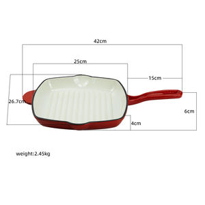 Sartén Wok <span class=keywords><strong>de</strong></span> hierro fundido esmaltado antiadherente ecológica para <span class=keywords><strong>Cocina</strong></span> <span class=keywords><strong>de</strong></span> Inducción y parrilla <span class=keywords><strong>de</strong></span> <span class=keywords><strong>Gas</strong></span> Material metálico - Product Image 2