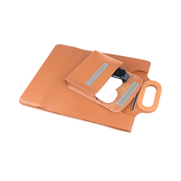 Sacoche et support pour ordinateur portable en cuir de luxe avec chargeur sans fil 15W, tapis de souris étanche, pochette de voyage d'affaires pour MacBook – Moyen-Orient