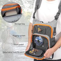 Rompi Pancing Grosir dengan Kantong Dada, Tas Penyimpanan Perlengkapan Multi-saku untuk Memancing dan Kayak di Luar Ruangan